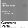 TCM Cummins Engine NT 855 C335 275IIIA Parts Catalog KC7202