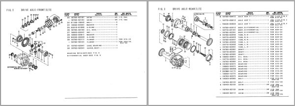 TCM Drive Axle 676 30 60H 30 60J 30 Parts Manual PU 67630AE 1