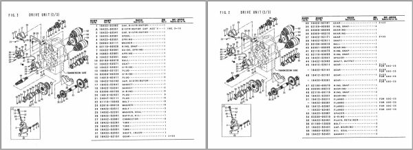 TCM Drive Unit 60C 25 60E 25 Parts Manual PU 60C25AE 1
