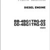 TCM Isuzu Engine BB 4BG1TRG 02 DD 4BG1TRG 03 Parts Manual PE BB 4BG1TRG 02A