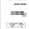 TCM Kubota Engine D1503 MDI D1503 MDI T Parts Catalogue PE D1503 MDI MA