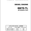 TCM Mitsubishi Engine 6M70 TL Parts Catalogue PE 6M70 TLA