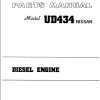 TCM Nissan Engine UD434 Parts Manual 70A UD434