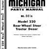 TCM Rear Wheel Steer Tractor Dozer 220 Parts Manual 881A