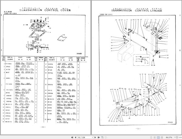 TCM Tractor Shovel 125A Parts Manual 1
