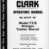 TCM Tractor Shovel 75III Operators Manual 4073F0E