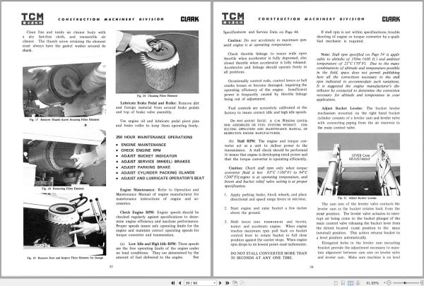 TCM Tractor Shovel 75III Operators Manual 4073F0E 1