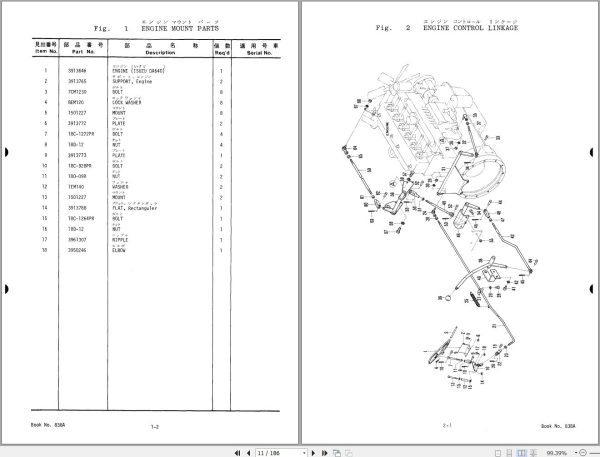 TCM Wheel Loader 55BZ Parts Manual 838A 1