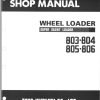 TCM Wheel Loader 803 804 805 806 Shop Manual MEW 605AE