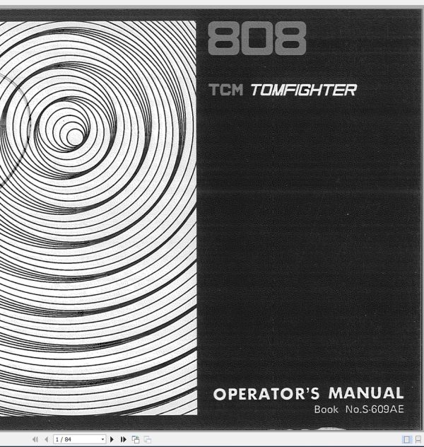 TCM Wheel Loader 808 Operators Manual S 609AE