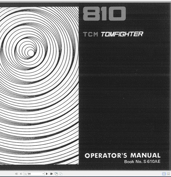 TCM Wheel Loader 810 Operators Manual S 610AE