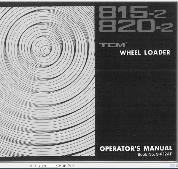 TCM Wheel Loader 815 2 820 2 Operators Manual S 632AE