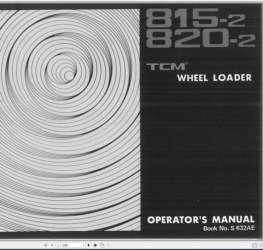 TCM Wheel Loader 815 2 820 2 Operators Manual S 632AE