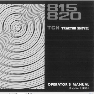 TCM Wheel Loader 815 820 Operators Manual S 626AE