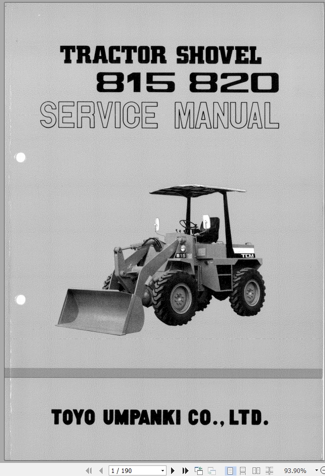 TCM Wheel Loader 815 820 Service Manual 626AE