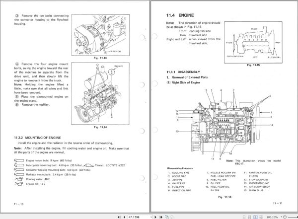 TCM Wheel Loader 835 840 Shop Manual MEW 643AE 1