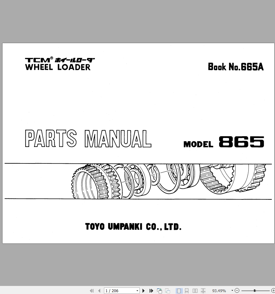 TCM Wheel Loader 865 Parts Manual 665A