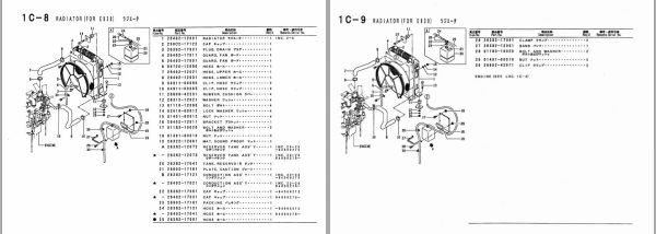 TCM Wheel Loader E830 E835 E840 Parts Manual PW 640B 1
