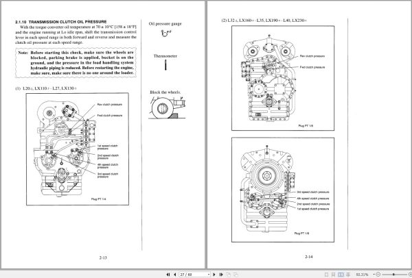TCM Wheel Loader L20 2 L27 L32 2 L35 L40 L50 Inspection Manual M 016AE 1