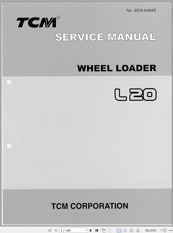 TCM Wheel Loader L20 Service Manual