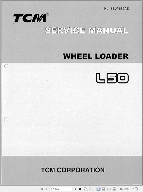 TCM Wheel Loader L50 Service Manual 0SEW 682AE