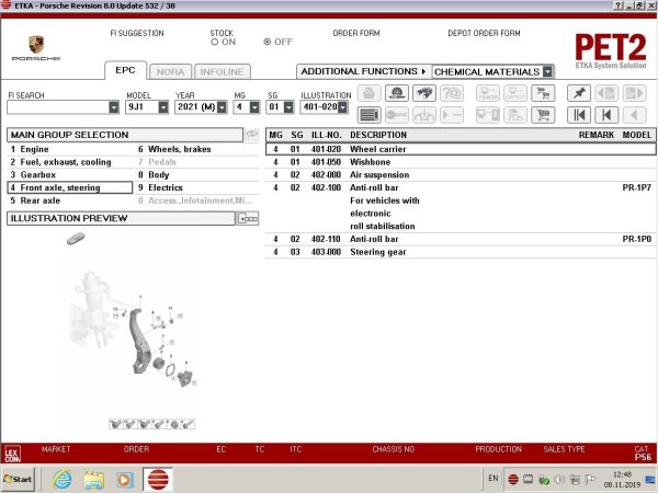 VMW Porsche PET2 8.0 03.2024 Spare Parts Catalog VMWare 3
