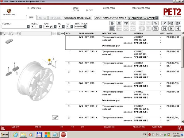 VMW Porsche PET2 8.0 03.2024 Spare Parts Catalog VMWare 4