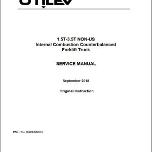 Yale Forklift A261 UT15 18P Operation and Service Manual