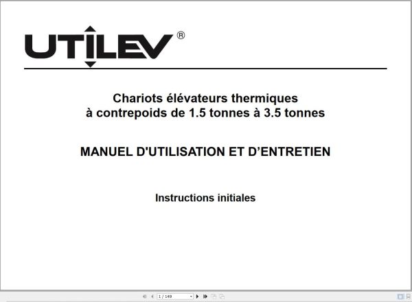 Yale Forklift A281 UT20 25P UT30 35P Operation and Service Manual