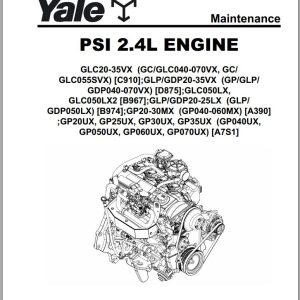 Yale Forklift A390 GLPGDP20MX to GLPGDP35MX Service Manual 08 1