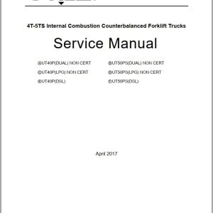 Yale Forklift A411 UT40 50PS Operation and Service Manual