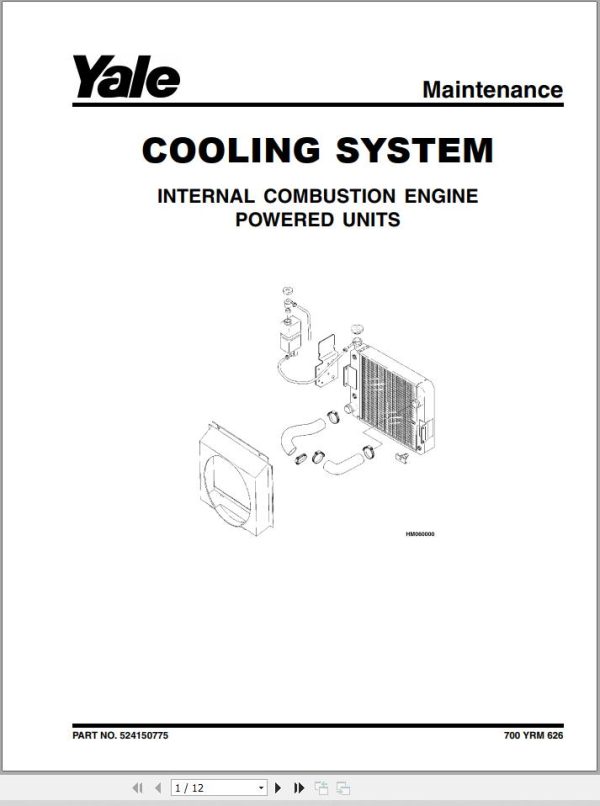 Yale Forklift A875 GDP050 060TG Service Manual 02.2023 1