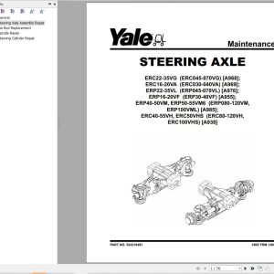 Yale Forklift A938 ERC80VH ERC100VH ERC100VHS ERC120VH Service Manual