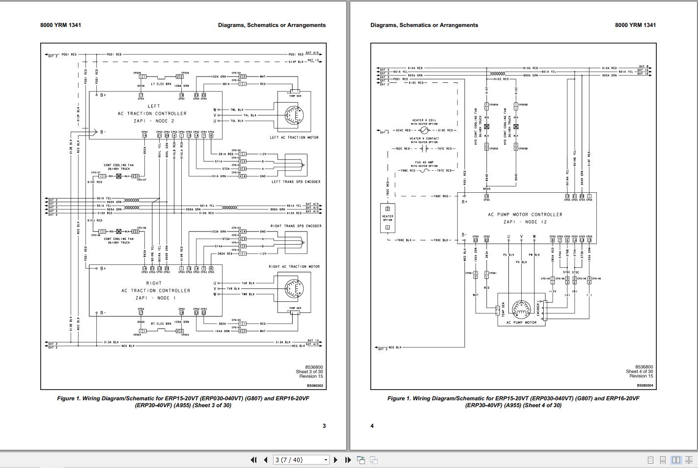 Yale Forklift A955 ERP030 040VF Service Manual 3