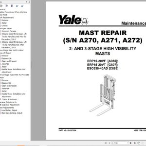 Yale Forklift A955 ERP16 18 20VF Service Manual 1