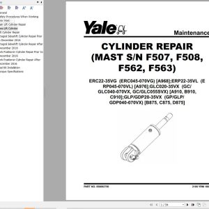 Yale Forklift A968 ERC22VG ERC25VG ERC30VG ERC32VG ERC35VG Service Manual