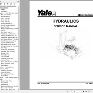Yale Forklift B674 GDP160EF9 to GDP180EF9 Europe Service Manual 02.2023