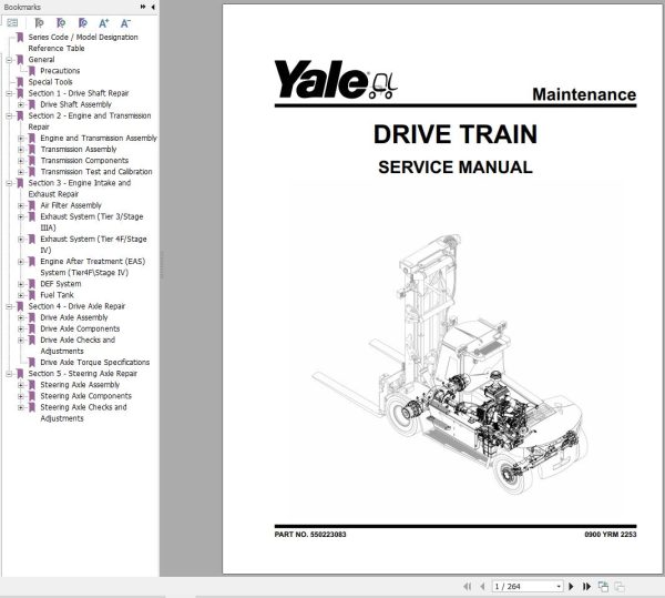 Yale Forklift B674 GDP360EF36 GDP360EF48 Service Manual 02.2023 1