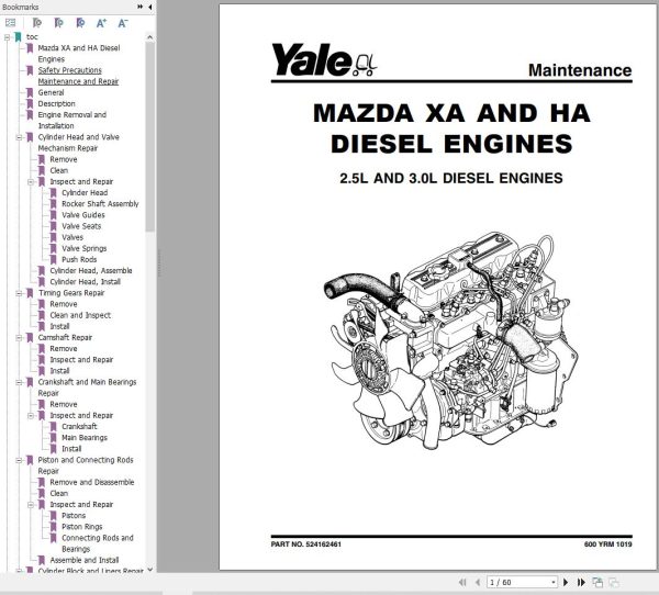 Yale Forklift B810 GDP030 040AF Service Manual 02.2023 2