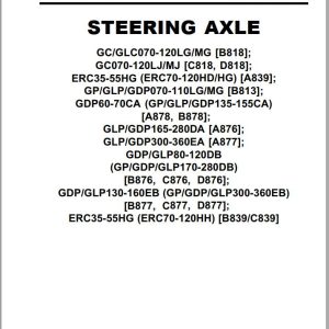 Yale Forklift B813 GP LG Service Manual