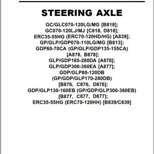 Yale Forklift B813 GP MG Service Manual