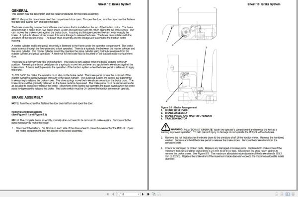 Yale Forklift B829 NR BC Service Manual