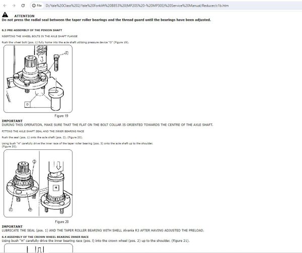 Yale Forklift B853 MP20S MP30S Service Manual 2