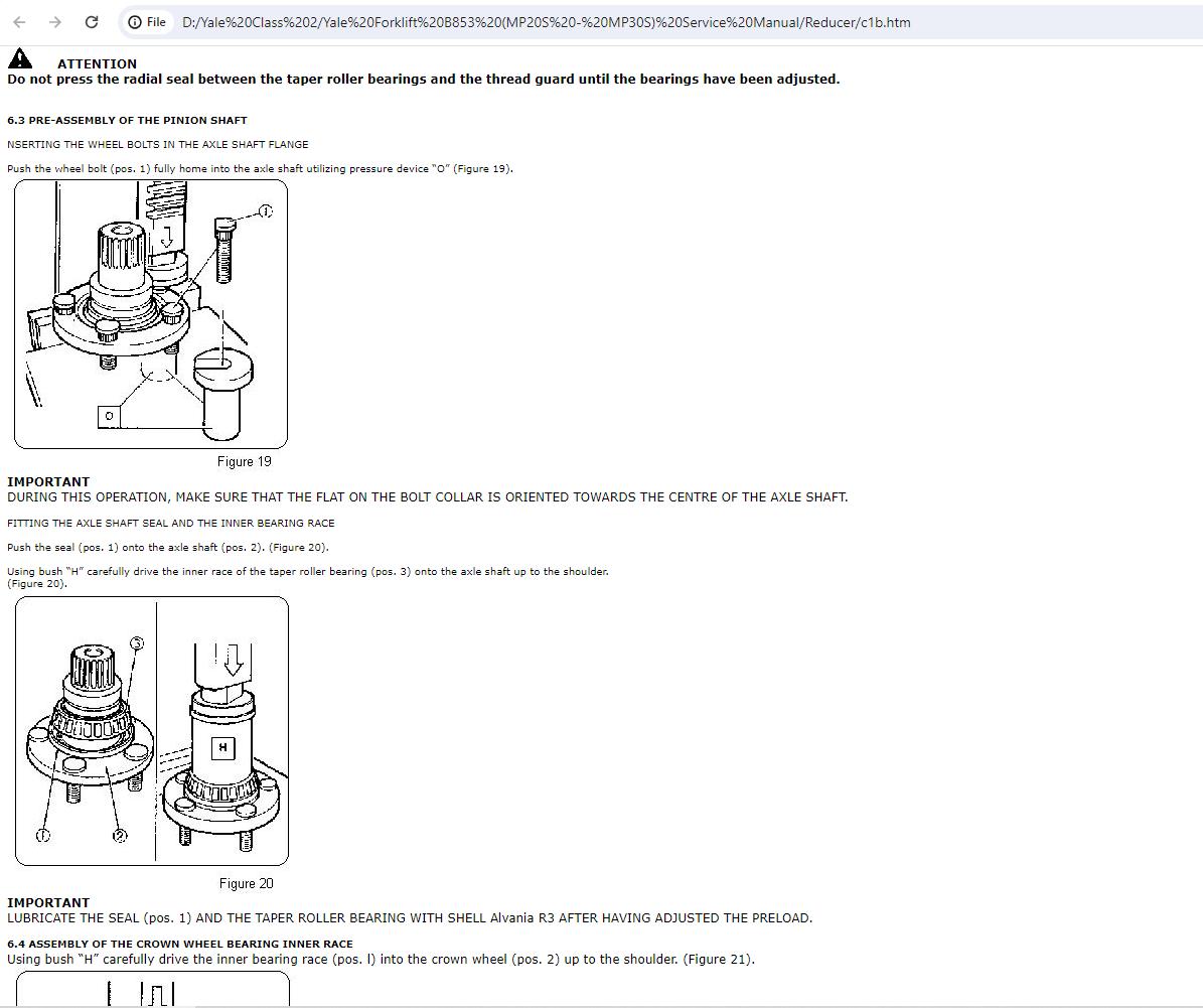Yale Forklift B853 MP20S MP30S Service Manual 2