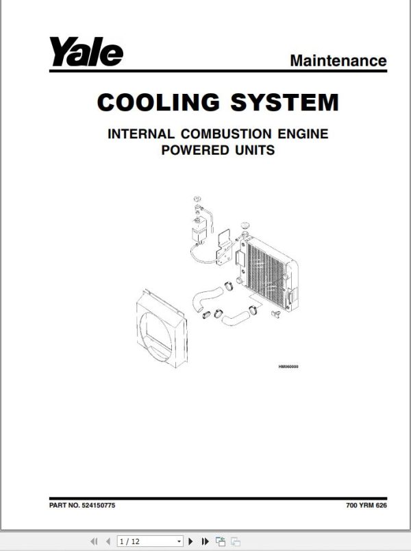 Yale Forklift B876 GDP170 280DB Service Manual 02.2023 1