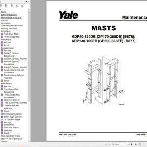 Yale Forklift B877 GDP130 160EB Europe Service Manual 02.2023