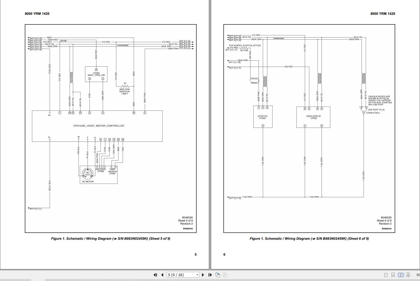Yale Forklift B883 ESC030 40AC Service Manual 2