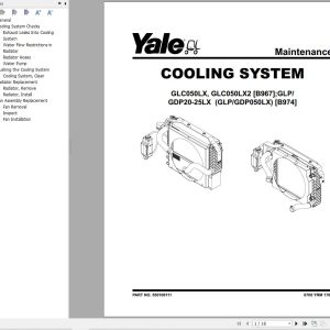 Yale Forklift B967 GLC050LX GLC050LX2 Service Manual