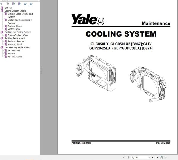 Yale Forklift B974 GLP20LX to GDP25LX Europe Service Manual 08.2023 2