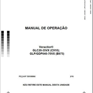 Yale Forklift B975 GLPGDP040VX to GLPGDP070VX Operation Manual PT